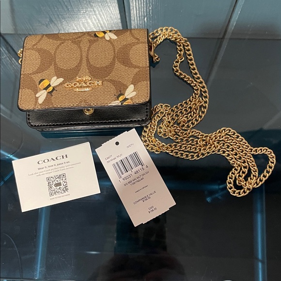 Coach Bee Mini Wallet with removable chain NWT - Picture 3 of 6